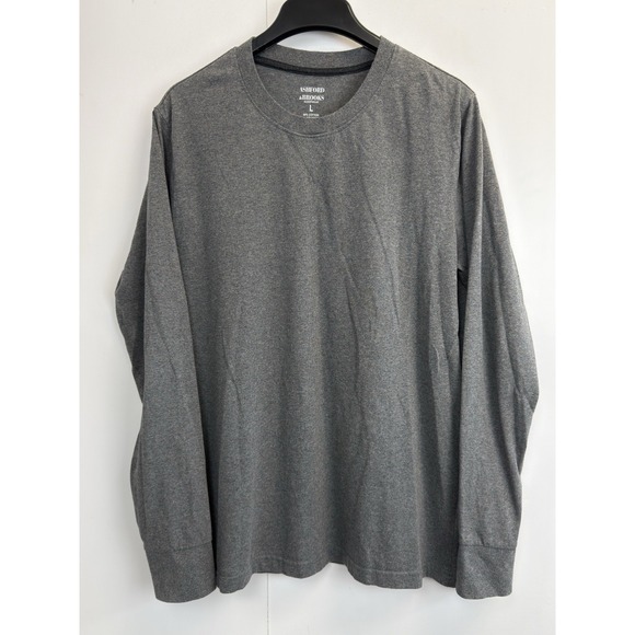 Ashford & Brooks Grey Long Sleeve Crewneck T-Shirt Men's L Sleepshirt‎ - Picture 1 of 5